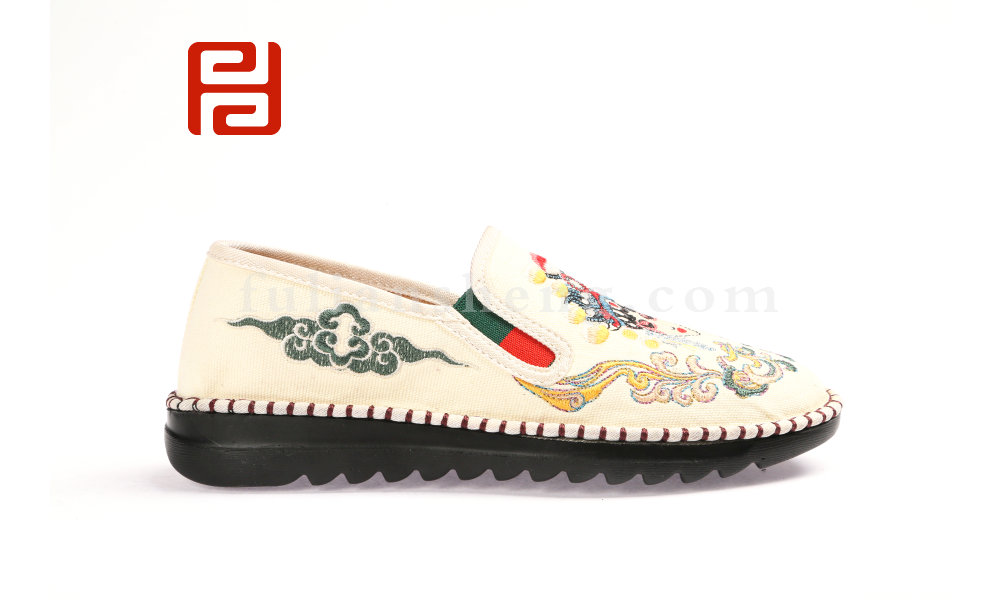 福連升春款女士刺繡臉譜社會鞋養(yǎng)生民族風老北京布鞋(圖2)